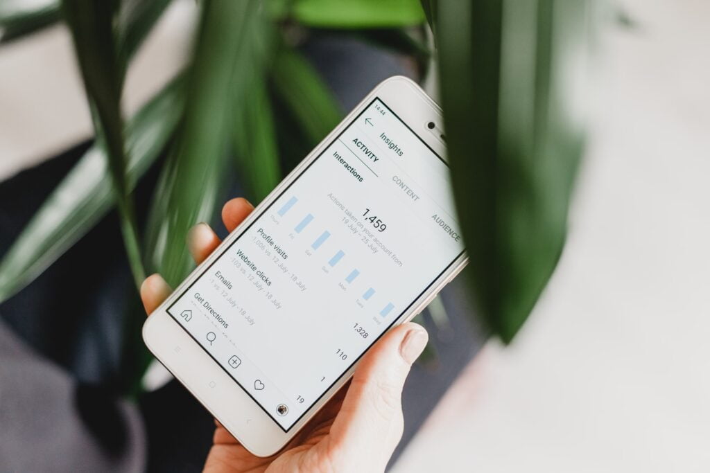 a sample of an insights page on instagram

